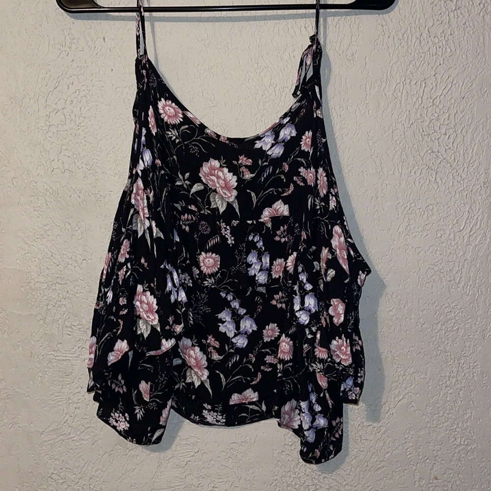 American Eagle Floral Off the Shoulder Flowy Blouse for Women with Ruffles